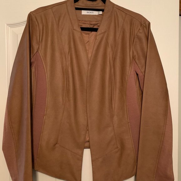 Faux Leather Blazers - Picture 1 of 4